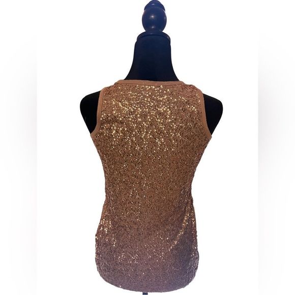 Gold Sequin J. Crew tank size XS - Picture 2 of 3
